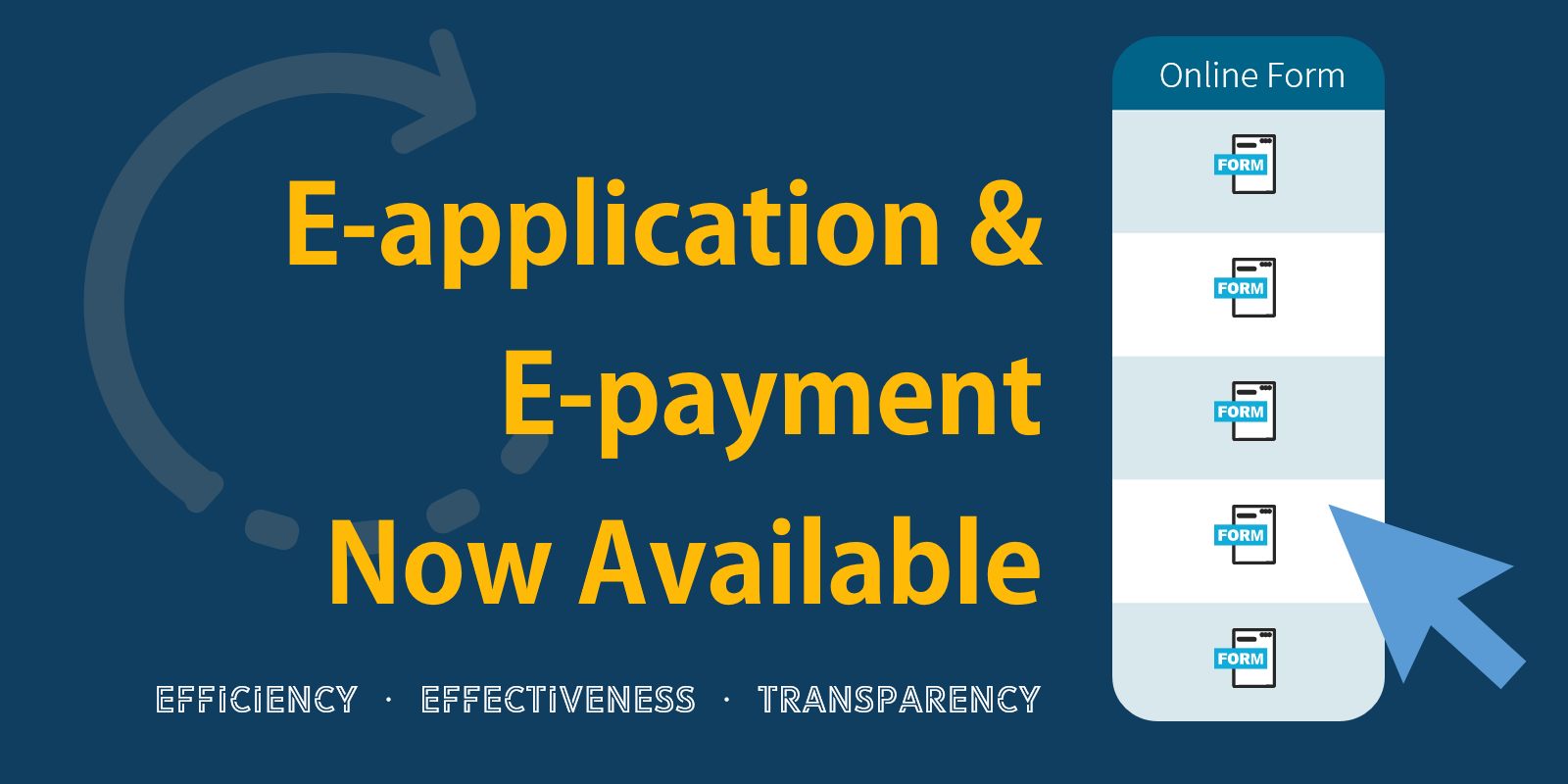 E-application & E-payment Now Available